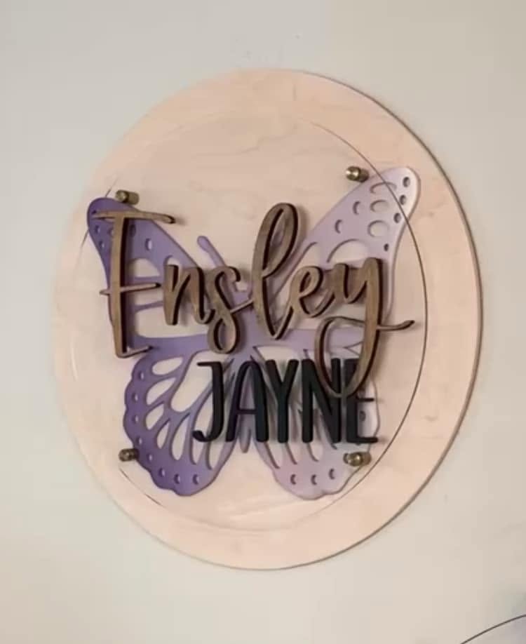 Ombre Butterfly Round