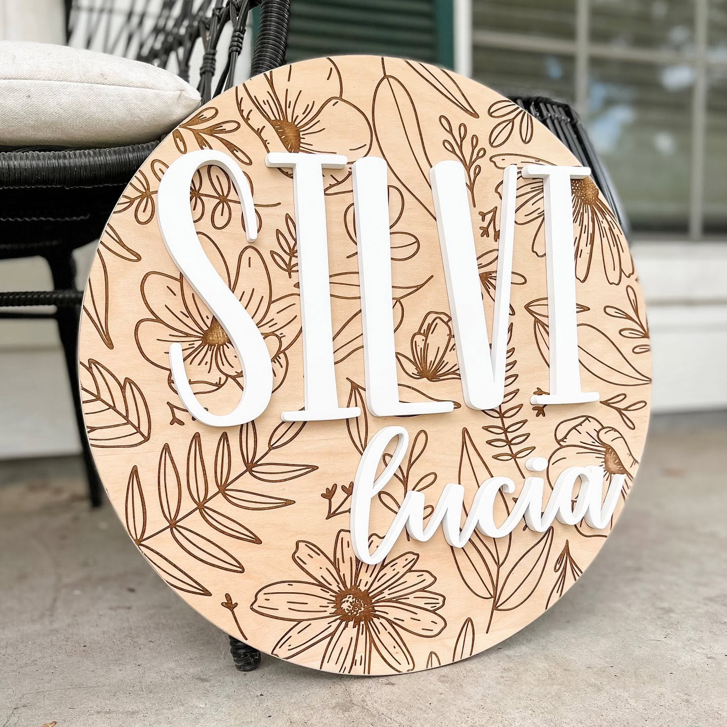 Floral Engraved Round