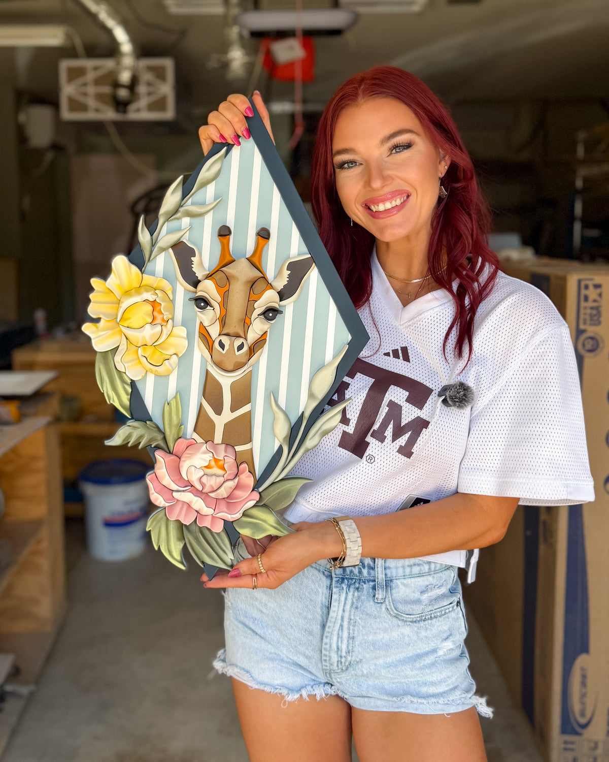 Striped Giraffe Floral