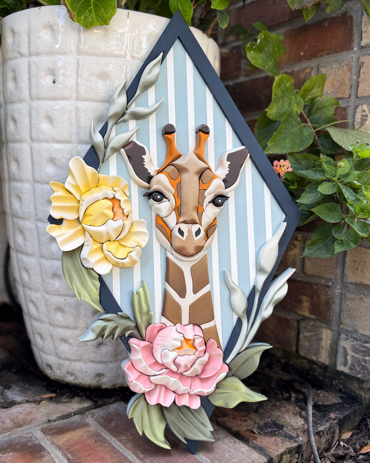 Striped Giraffe Floral