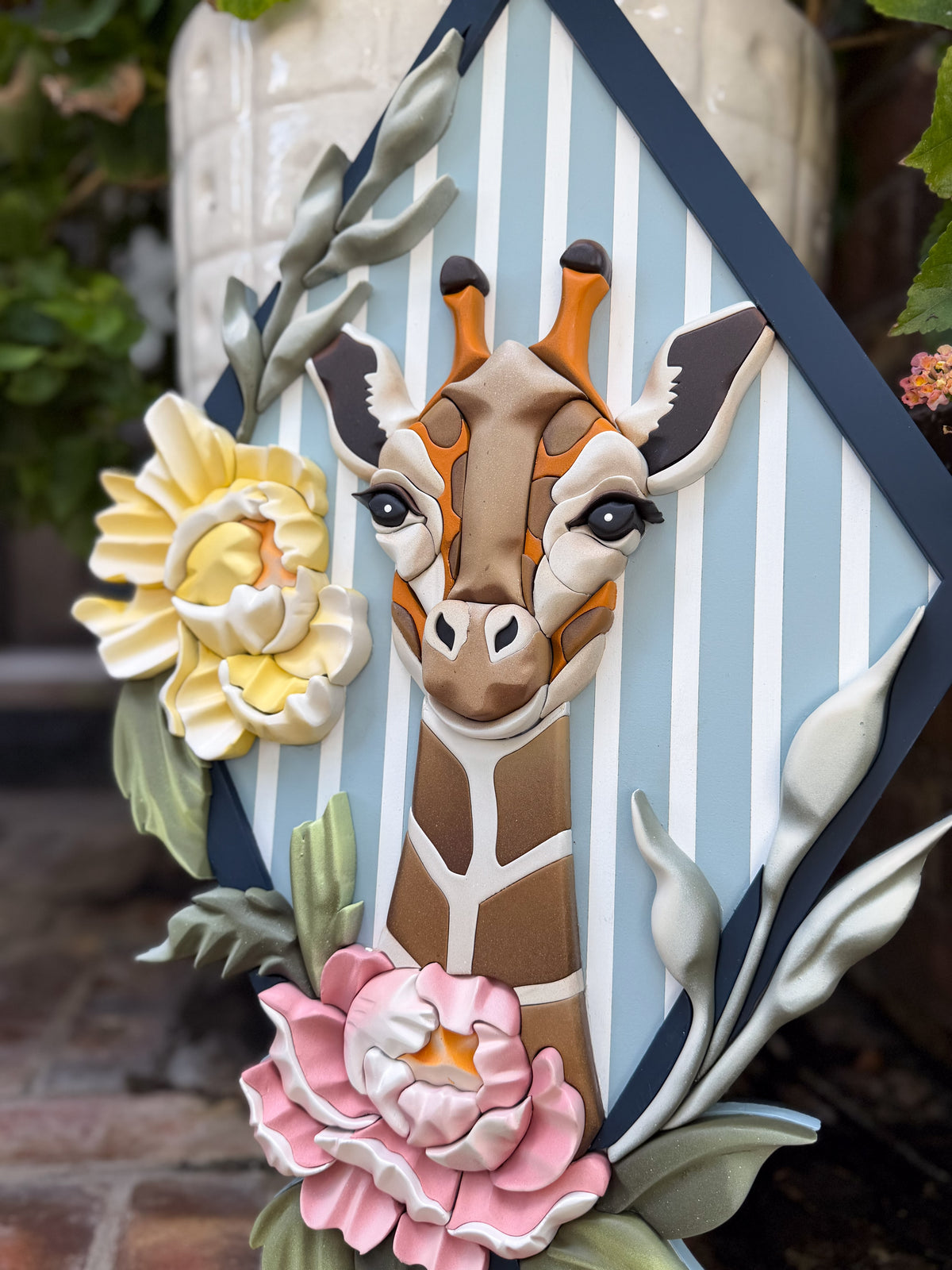 Striped Giraffe Floral