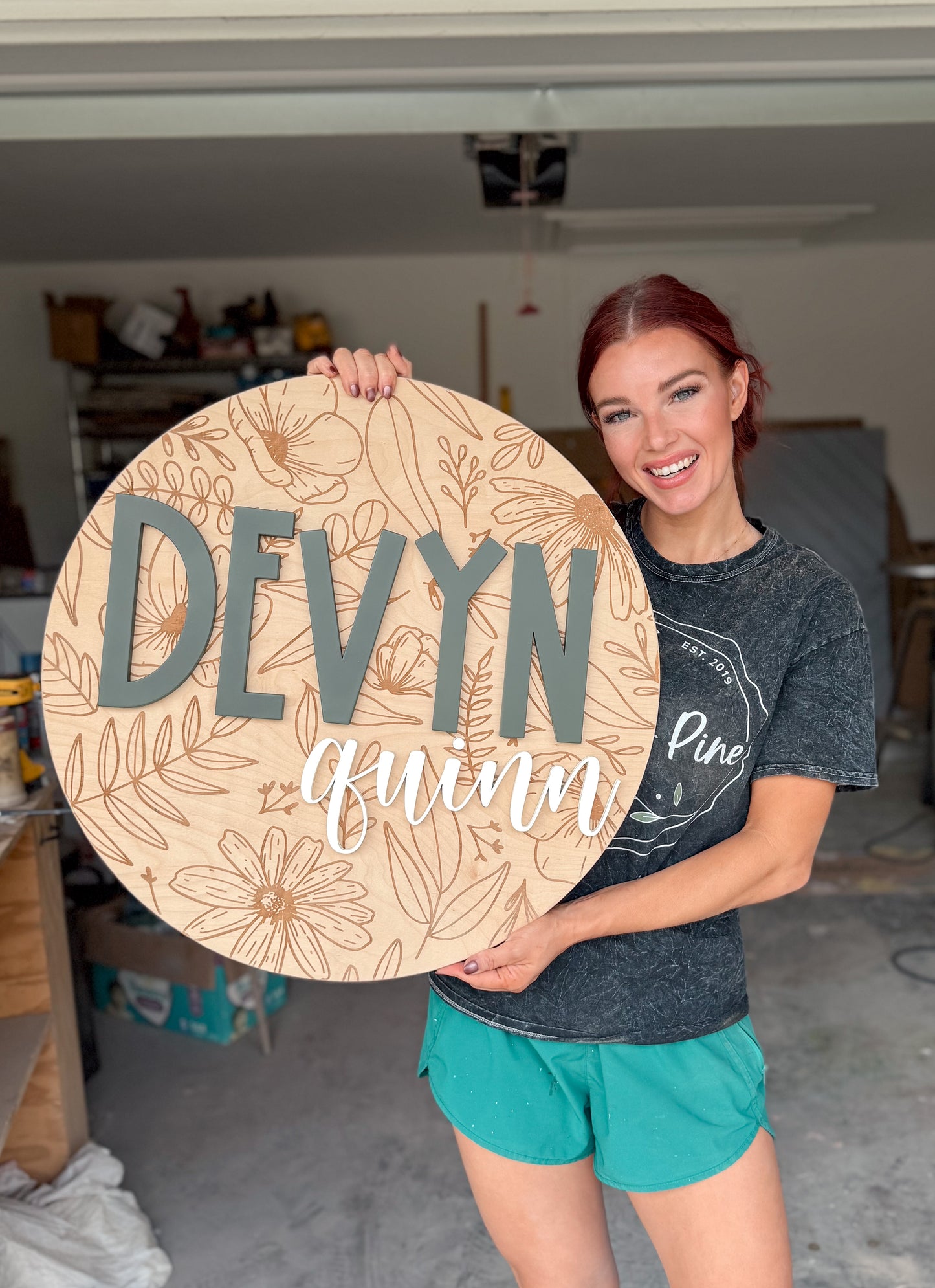Floral Engraved Round