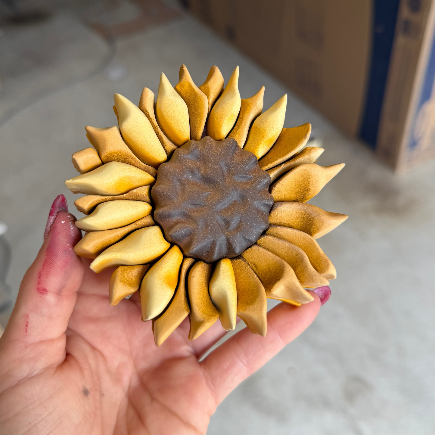 Floral Magnet 15 - Yellow Sunflower