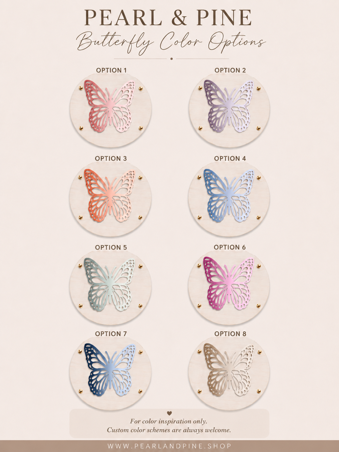 Ombre Butterfly Round