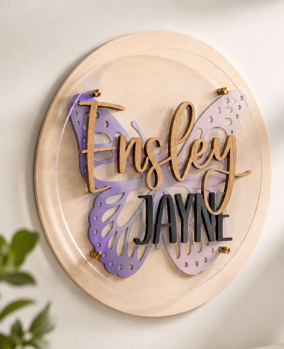 Ombre Butterfly Round