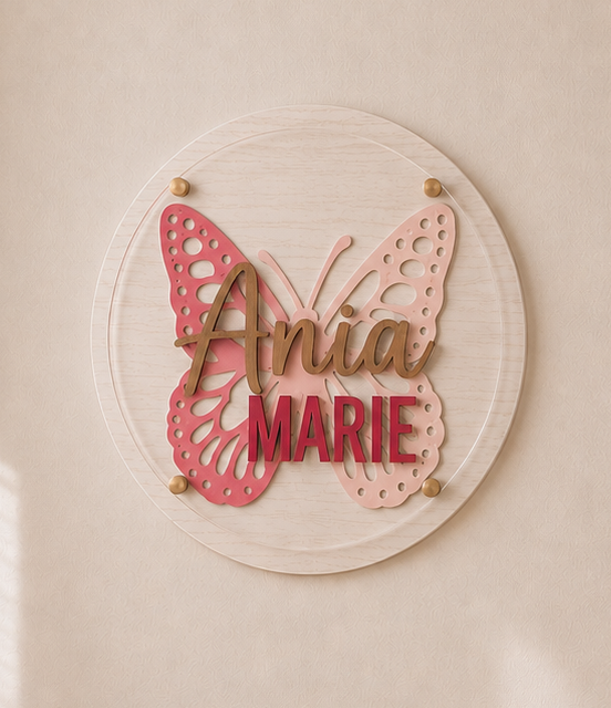 Ombre Butterfly Round