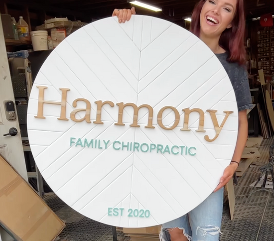 Harmony Family Chiro Custom Logo Sign 