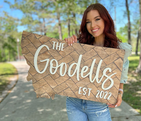 State Herringbone Cutout