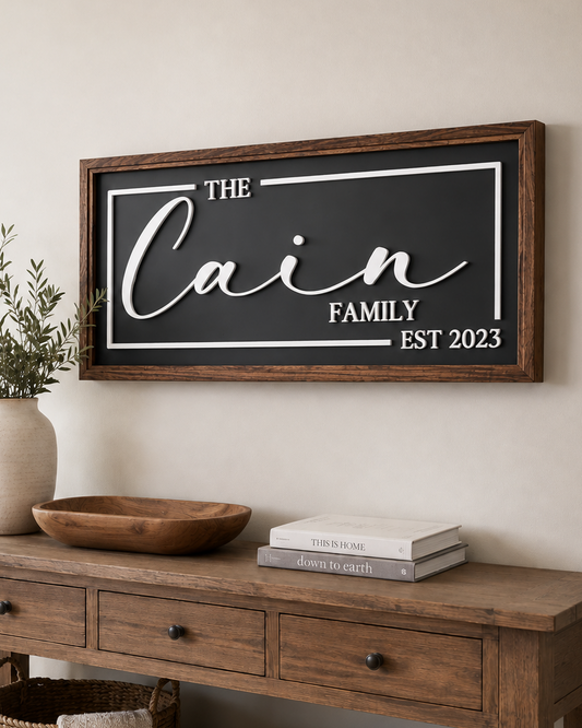 Simple Family Name Sign