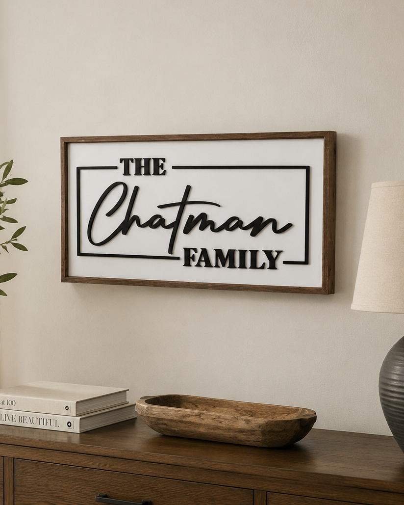 Simple Family Name Sign